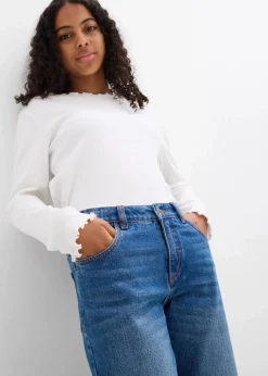Clearance Wide-Leg-Jeans Low Waist Kinder Mädchen 9-16 Jahre·Jeans