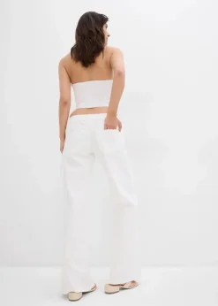 Clearance Wide-Leg-Jeans, Low Waist Damen Jeans|Kurzgrößen