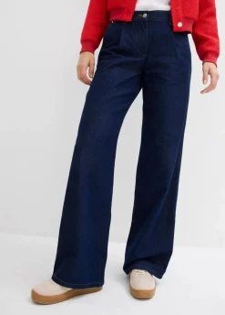 Outlet Wide-Leg-Jeans, Mid Waist Damen Kurzgrößen|Bekleidung·Shirts & Tops