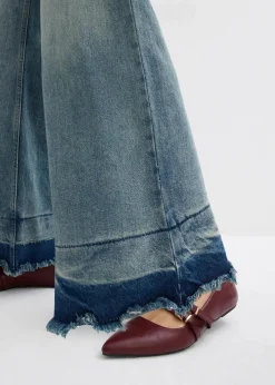 Discount Wide-Leg-Jeans Mid Waist Damen Kurzgrößen|Bekleidung·Shirts & Tops