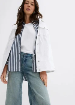Discount Wide-Leg-Jeans Mid Waist Damen Kurzgrößen|Bekleidung·Shirts & Tops