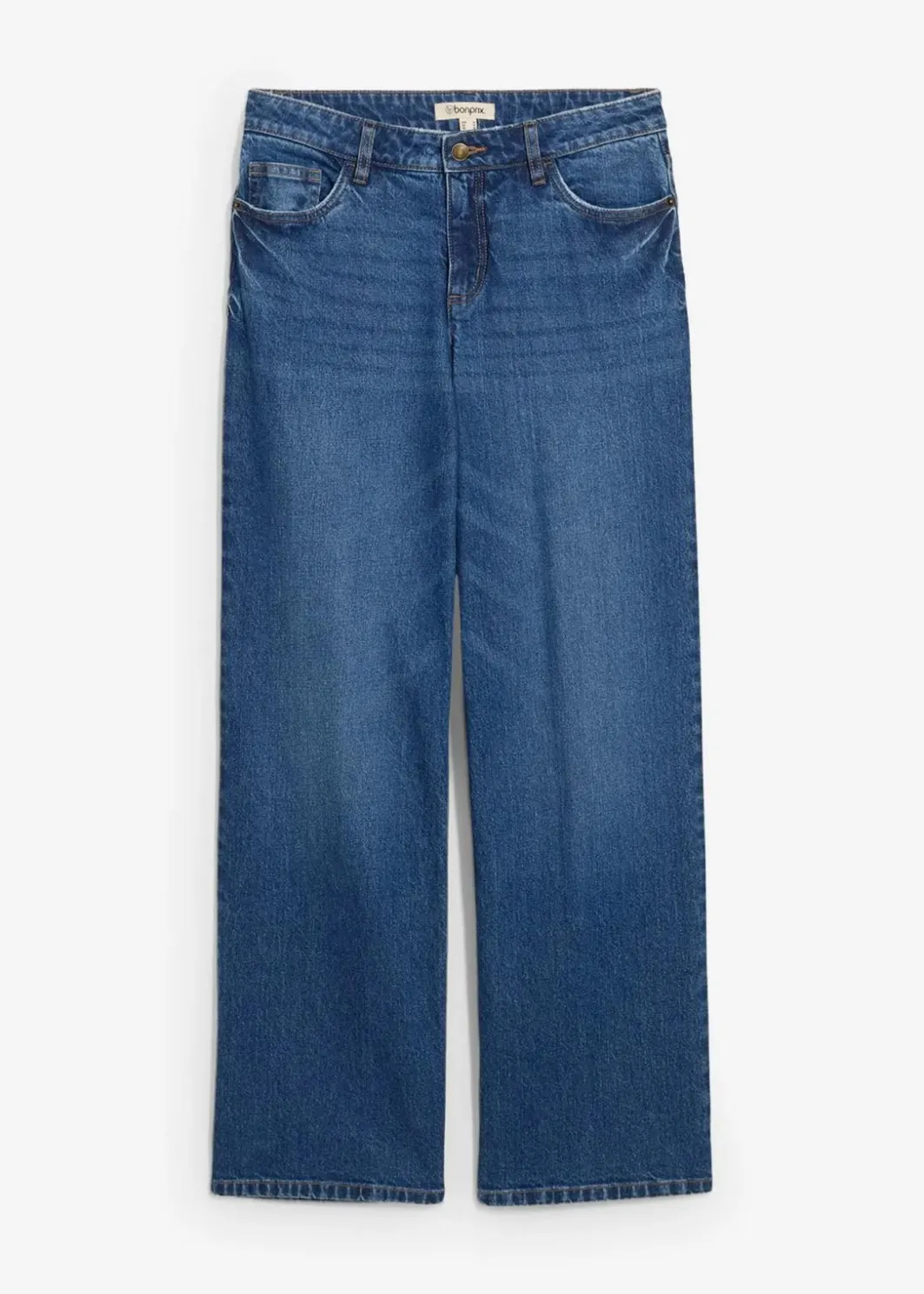 Outlet Wide-Leg-Jeans Mid Waist Damen Jeans|Kurzgrößen