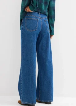 Outlet Wide-Leg-Jeans Mid Waist Damen Jeans|Kurzgrößen