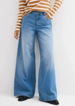 Outlet Wide-Leg-Jeans Mid Waist Damen Kurzgrößen|Bekleidung·Shirts & Tops