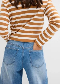 Outlet Wide-Leg-Jeans Mid Waist Damen Kurzgrößen|Bekleidung·Shirts & Tops