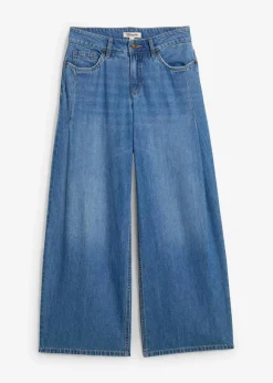 Best Wide-Leg-Jeans Mid Waist Damen Jeans|Kurzgrößen