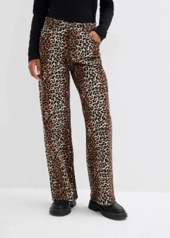 Hot Wide-Leg-Jeans Mid Waist Kinder Mädchen 9-16 Jahre·Jeans
