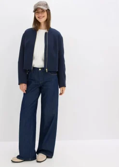 Damen bonprix Bekleidung·Shirts & Tops|Jeans|Wide-Leg-Jeans Mid Waist