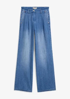 Best Wide-Leg-Jeans, Mid Waist Damen Jeans|Kurzgrößen