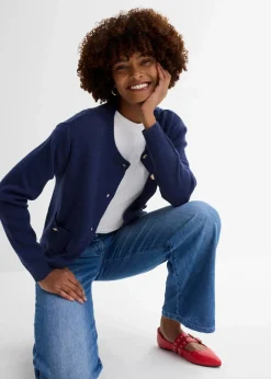 Best Wide-Leg-Jeans, Mid Waist Damen Jeans|Kurzgrößen