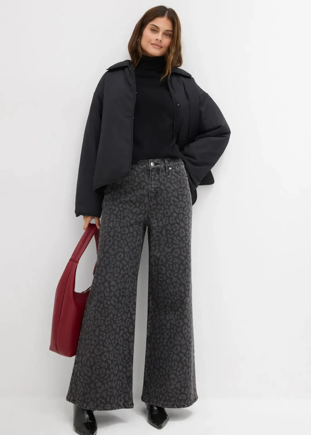 Sale Wide-Leg-Jeans Mid Waist Damen Kurzgrößen|Bekleidung·Shirts & Tops
