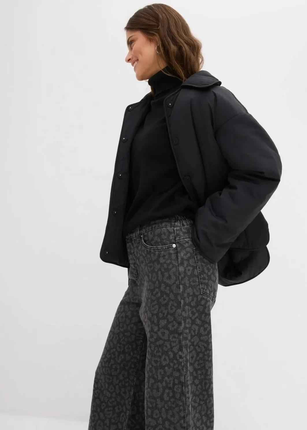 Sale Wide-Leg-Jeans Mid Waist Damen Kurzgrößen|Bekleidung·Shirts & Tops