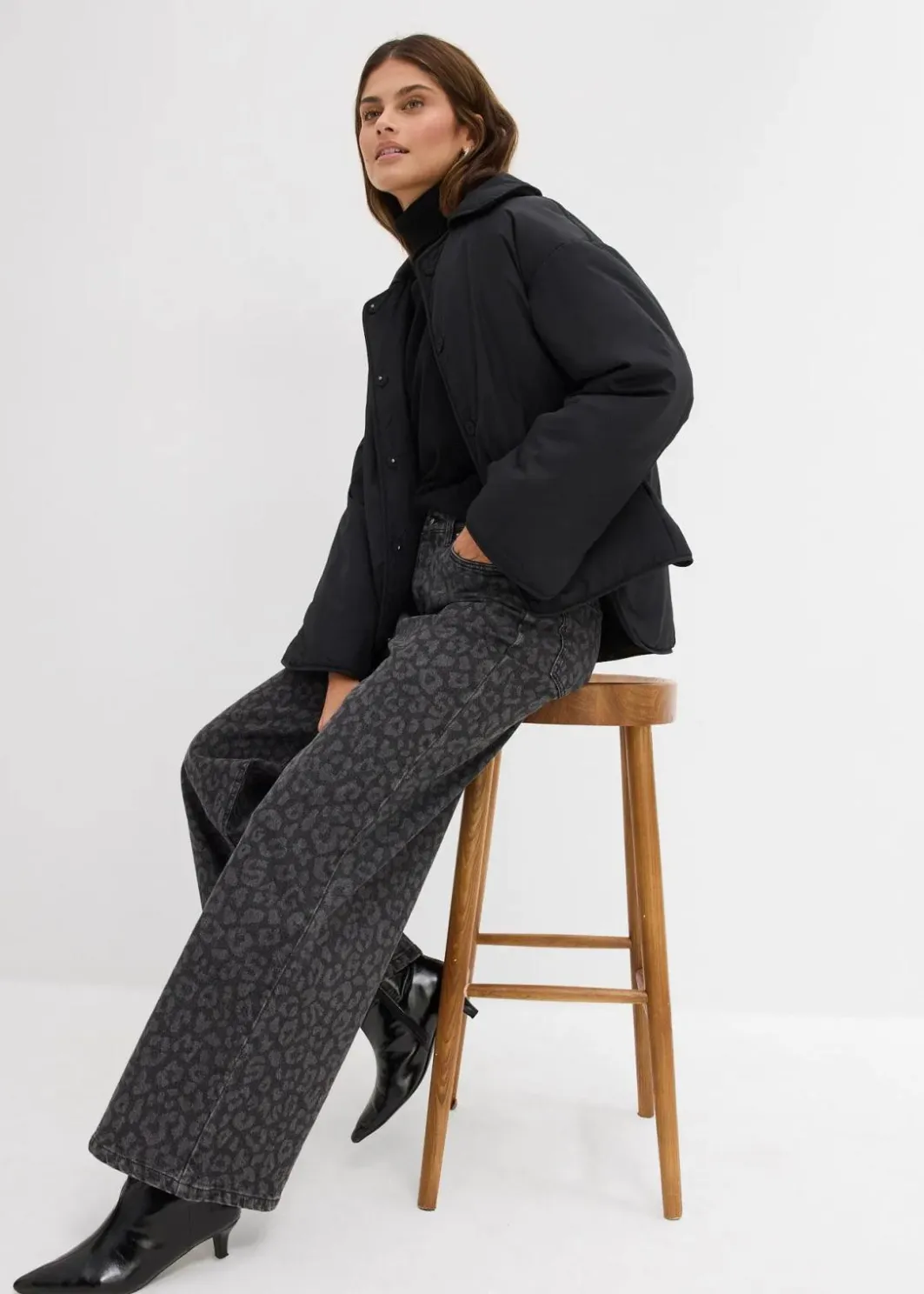 Sale Wide-Leg-Jeans Mid Waist Damen Kurzgrößen|Bekleidung·Shirts & Tops