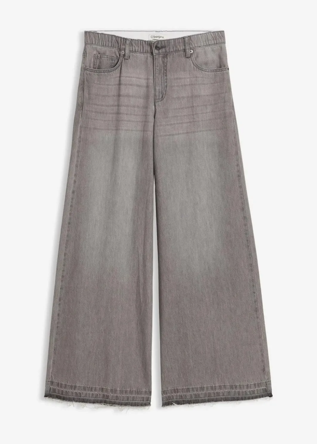 Damen bonprix Kurzgrößen|Bekleidung·Shirts & Tops|Wide-Leg-Jeans Mid Waist, Bequembund