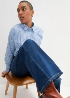 Clearance Wide-Leg-Jeans Mid Waist, Bequembund Damen Jeans|Bekleidung·Shirts & Tops