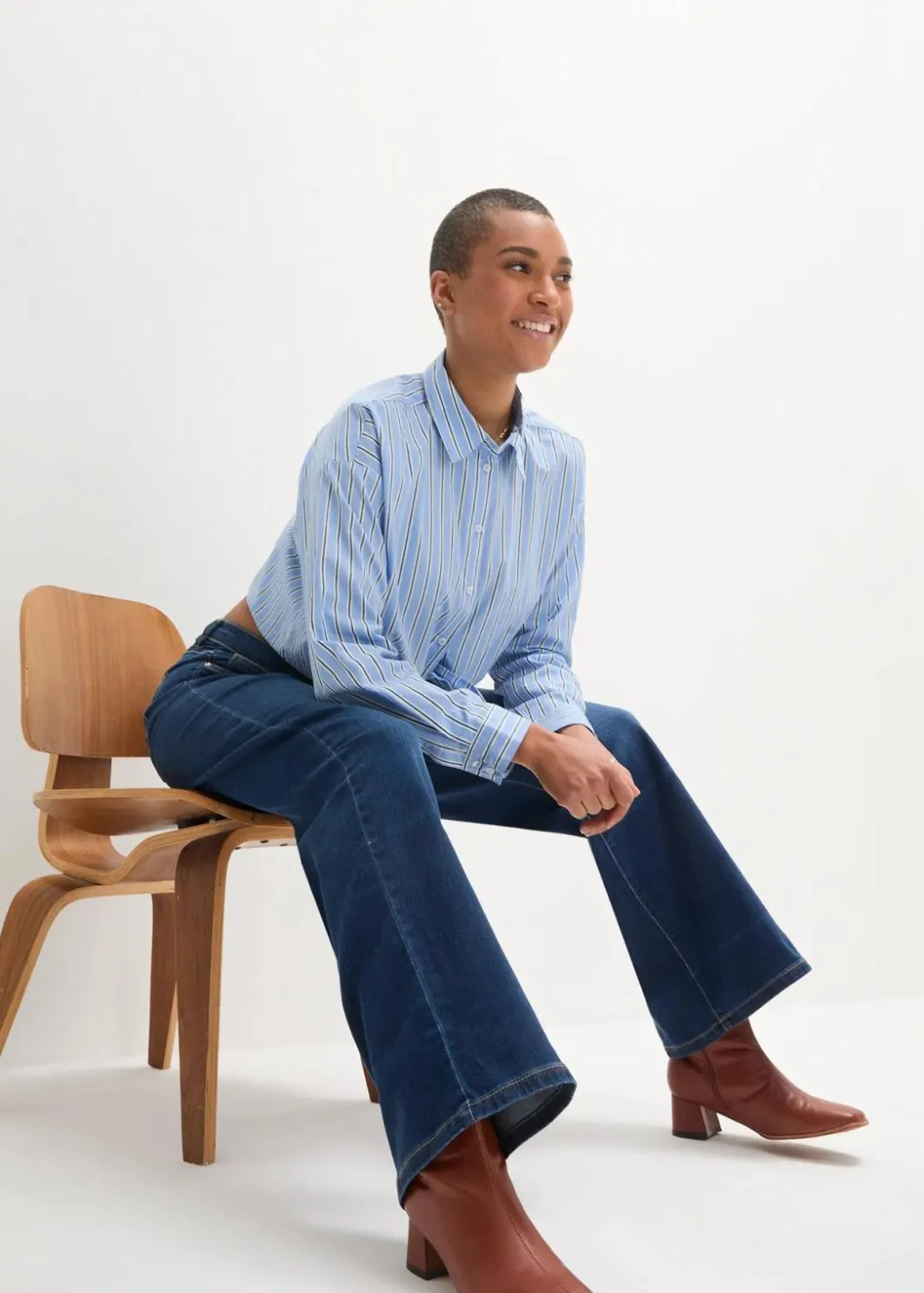 Clearance Wide-Leg-Jeans Mid Waist, Bequembund Damen Jeans|Bekleidung·Shirts & Tops