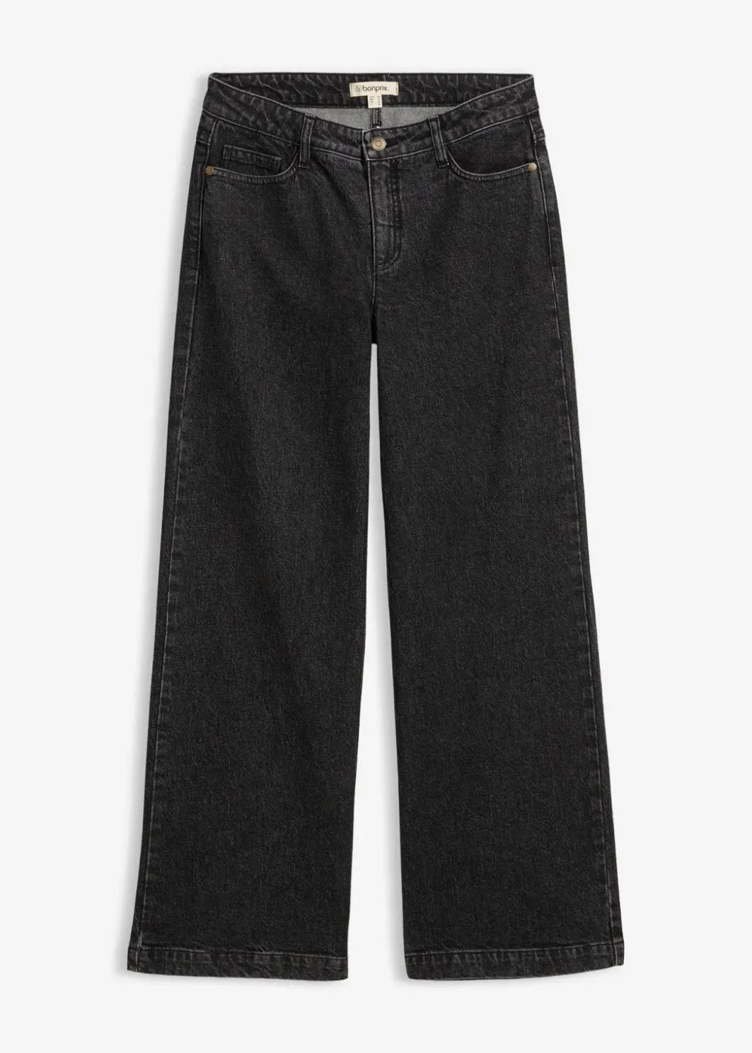 Damen bonprix Jeans|Bekleidung·Shirts & Tops|Wide-Leg-Jeans, Mid Waist, Full Length
