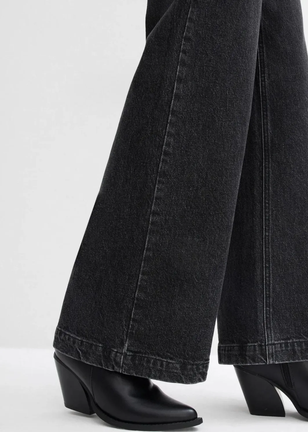 Damen bonprix Jeans|Bekleidung·Shirts & Tops|Wide-Leg-Jeans, Mid Waist, Full Length