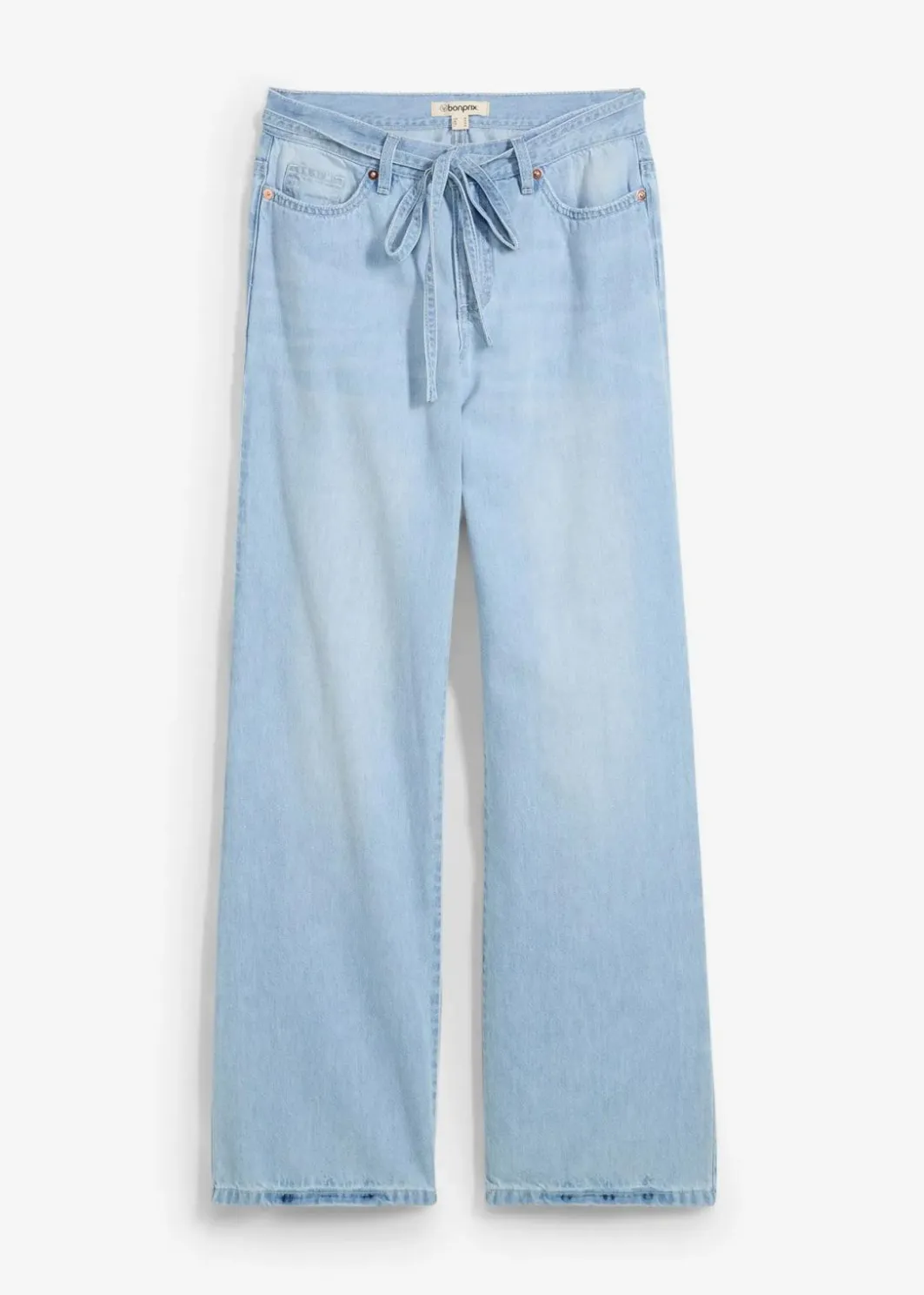 Clearance Wide-Leg-Jeans, Mid Waist, Gürtel Damen Kurzgrößen|Bekleidung·Shirts & Tops