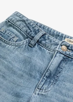 Discount Wide-Leg-Jeans Mid Waist, Low Stretch Full Length Damen Kurzgrößen|Bekleidung·Shirts & Tops
