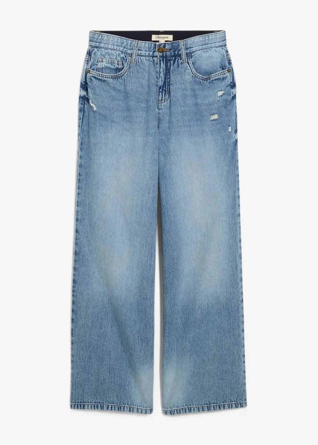New Wide-Leg-Jeans Mid Waist, Low Stretch Damen Jeans|Kurzgrößen