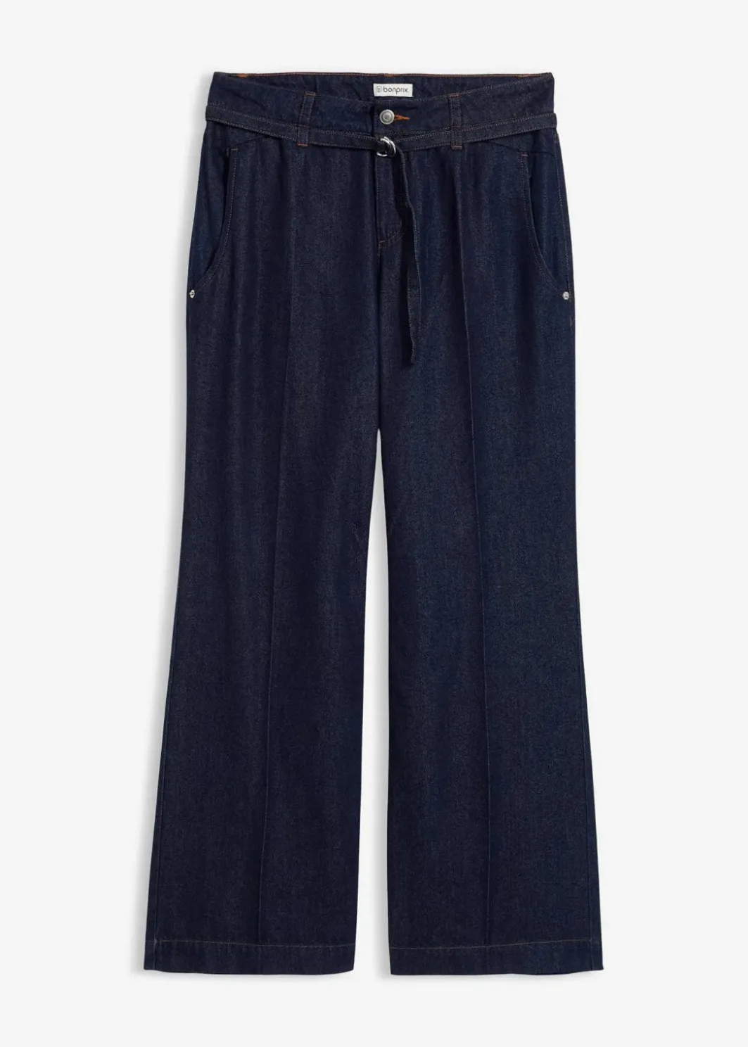 Best Wide-Leg-Jeans Mid Waist mit Gürtel Damen Bekleidung·Shirts & Tops|Jeans