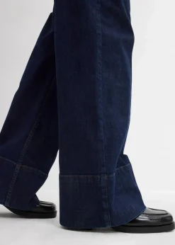 Wide-Leg-Jeans Mid Waist mit Bio Baumwolle Damen Kurzgrößen|Bekleidung·Shirts & Tops