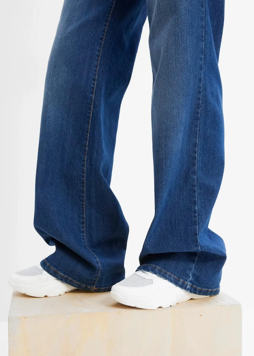 Sale Wide-Leg-Jeans, Mid Waist, Stretch Damen Kurzgrößen|Bekleidung·Shirts & Tops