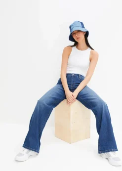 Sale Wide-Leg-Jeans, Mid Waist, Stretch Damen Kurzgrößen|Bekleidung·Shirts & Tops