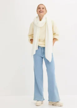 Wide-Leg-Jeans, Mid Waist, Stretch Damen Bekleidung·Shirts & Tops|Jeans