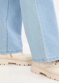 Wide-Leg-Jeans, Mid Waist, Stretch Damen Bekleidung·Shirts & Tops|Jeans