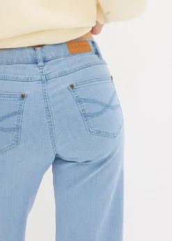 Wide-Leg-Jeans, Mid Waist, Stretch Damen Bekleidung·Shirts & Tops|Jeans
