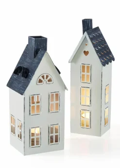 bonprix Sehr Beliebt|Kerzenhalter|Windlicht im Haus-Design (2-tlg.Set)