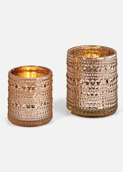 Sale Windlichter (2-tlg. Set) Kerzenhalter|Weihnachtsdeko & -Textilien·Tischdekoration