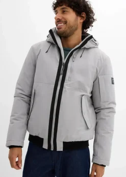 Hot Winterblouson mit Kapuze und sportiven Details Herren Große Größen|Jacken & Mäntel