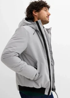 Hot Winterblouson mit Kapuze und sportiven Details Herren Große Größen|Jacken & Mäntel