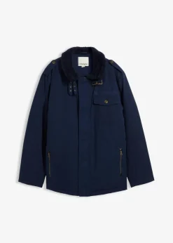 Herren bonprix Große Größen|Jacken & Mäntel|Winterjacke aus reiner Baumwolle mit Teddyfutter
