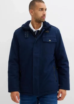 Herren bonprix Große Größen|Jacken & Mäntel|Winterjacke aus reiner Baumwolle mit Teddyfutter