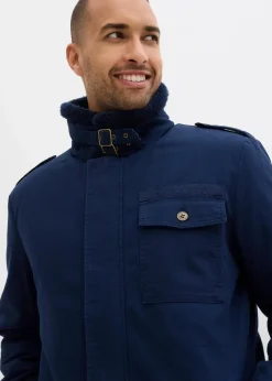 Herren bonprix Große Größen|Jacken & Mäntel|Winterjacke aus reiner Baumwolle mit Teddyfutter