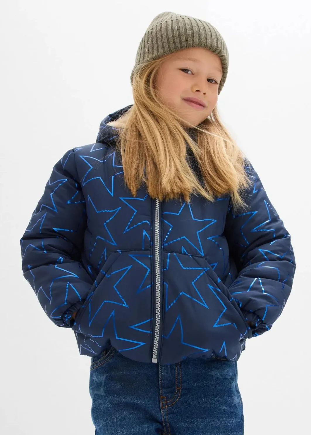Best Winterjacke in Blousonform mit Teddyfutter, wasserabweisend Kinder Mädchen 2-8 Jahre·Jacken & Outdoor