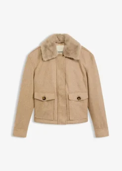Damen bonprix Bekleidung·Hosen|Jacken & Mäntel|Winterjacke in Wolloptik