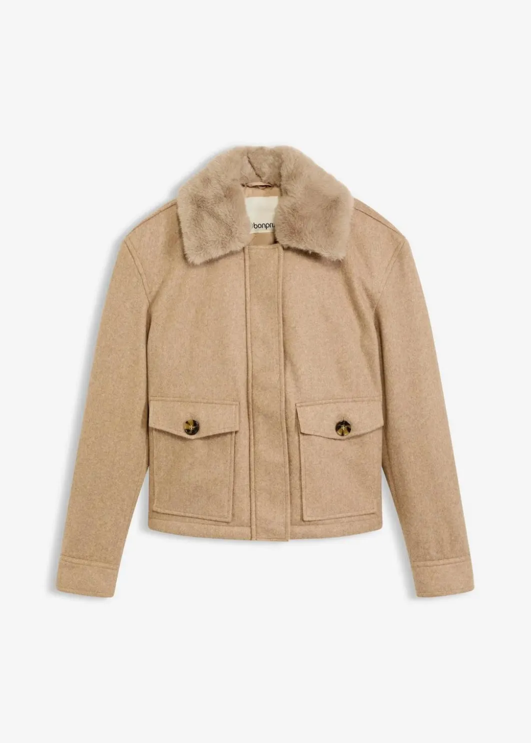 Damen bonprix Bekleidung·Hosen|Jacken & Mäntel|Winterjacke in Wolloptik