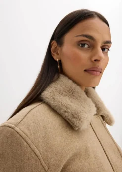Damen bonprix Bekleidung·Hosen|Jacken & Mäntel|Winterjacke in Wolloptik