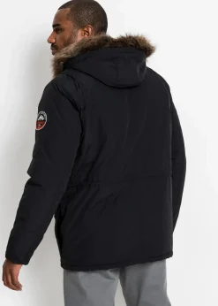 Clearance Winterjacke mit abnehmbarer Kapuze, wasserabweisend Herren Große Größen|Outdoorbekleidung