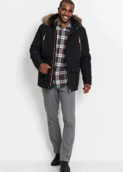 Clearance Winterjacke mit abnehmbarer Kapuze, wasserabweisend Herren Große Größen|Outdoorbekleidung