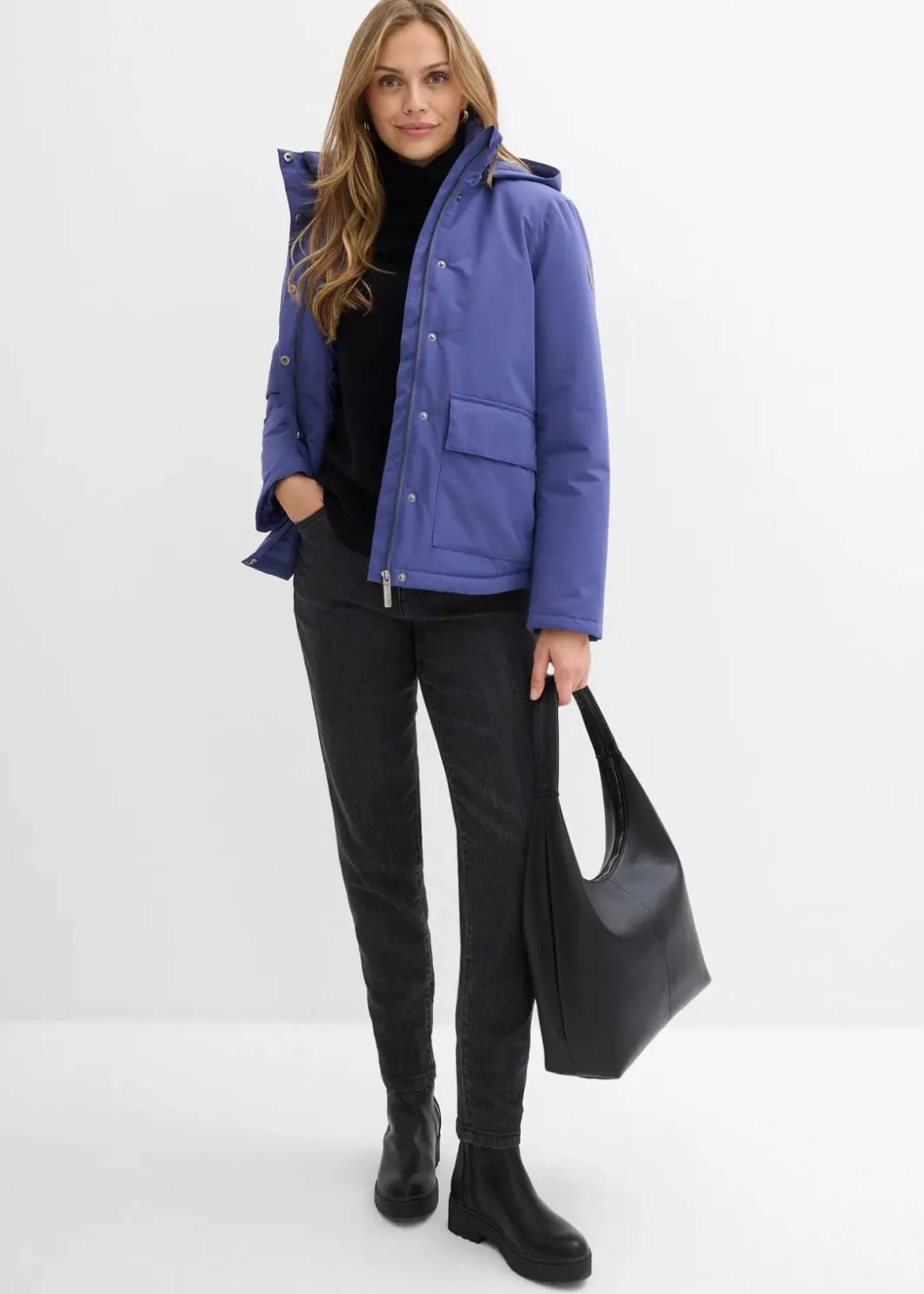 Damen bonprix Bekleidung·Hosen|Jacken & Mäntel|Winterjacke mit aufgesetzen Taschen