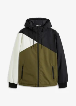Herren bonprix Große Größen|Jacken & Mäntel|Winterjacke mit Kapuze im Colourblocking