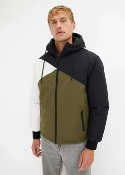 Herren bonprix Große Größen|Jacken & Mäntel|Winterjacke mit Kapuze im Colourblocking