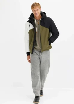 Herren bonprix Große Größen|Jacken & Mäntel|Winterjacke mit Kapuze im Colourblocking