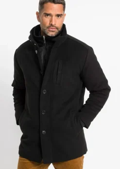Hot Winterjacke mit Windfang in Wolloptik Herren Jacken & Mäntel|Outdoorbekleidung